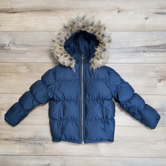 Appaman Base Camp Puffer in Navy Herringbone Boys Size 6 - Picture 3 of 9